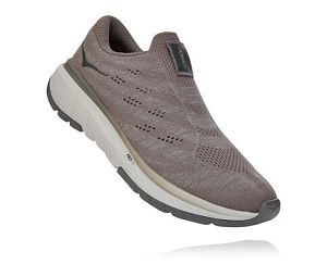 Hoka One One Cavu 3 Slip Mens Road Running Shoes Lunar Rock/Charcoal Gray | AU-2618790